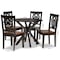 Baxton Studio Liese Modern Two-Tone Dark Brown and Walnut Brown Finished Wood 5-PC Dining Set 178-11384-10892-Zoro - alternate 9
